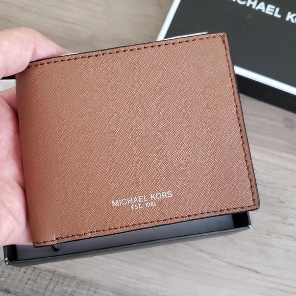 Michael Kors Other - Michael Kors Andy Slim Bifold Brown Leather Wallet